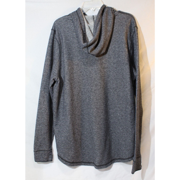 Levis Black Gray Herringbone Pullover Hoodie Drawstring L/S Men's XL #3LGLK1271 - Picture 2 of 12